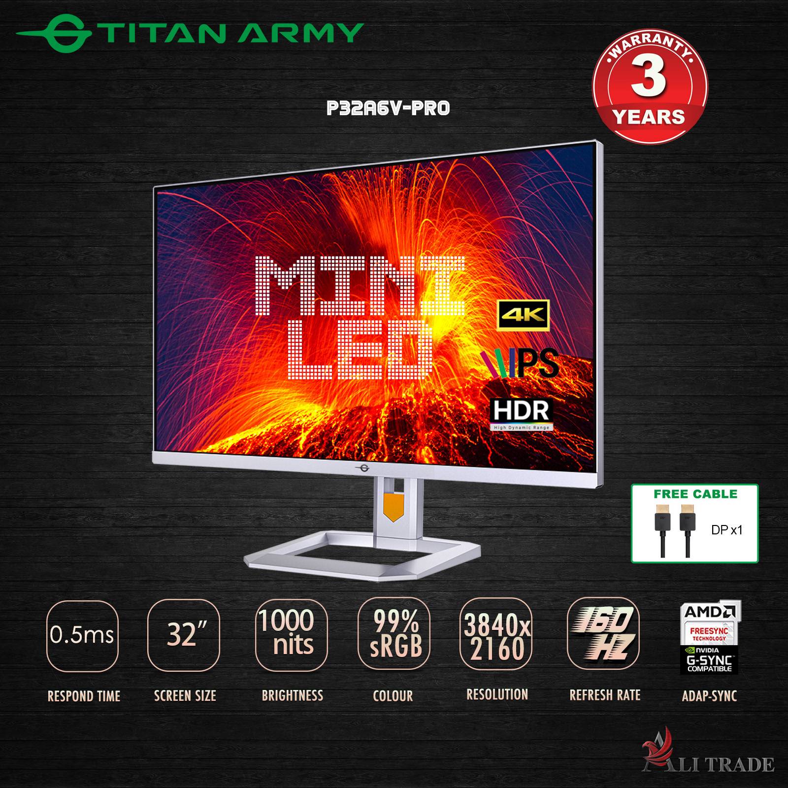 TITAN ARMY 32” MiniLED FAST IPS UHD 4K 160Hz 0.5ms 99%DCI-P3